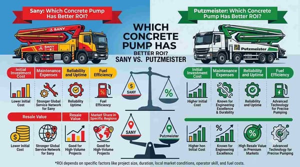 Sany vs. Putzmeister: Which Concrete Pump Has Better ROI?
